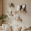 SKYSEN Floating Shelves for Wall Set of 6, 15.7in Wood