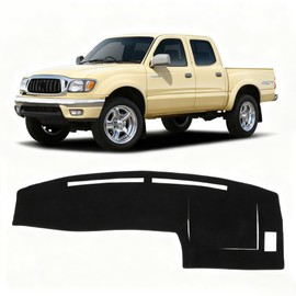 KUST Black Dash Cover for Toyota Tacoma 1998-2002 2003 2004 Left Hand Driving Dashboard Cover Polyester Non-Slip Interior Accessories for Toyota Tacoma Sunshade Windshield No Glare