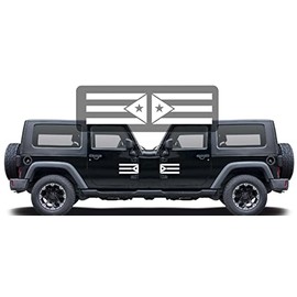 Yoonek Graphics Puerto Rico PR Flag Decal Sticker for Car Window, Laptop and More. #1379White6