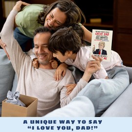 Pawzity Fathers Day Card - Funny Cards for Dad from Daughter, Son, Kids, Children - Fathers Day, Birthday Cards for Dad, Daddy, Papa - Single 5.3''X 8'' Folded Greeting Card with Envelope