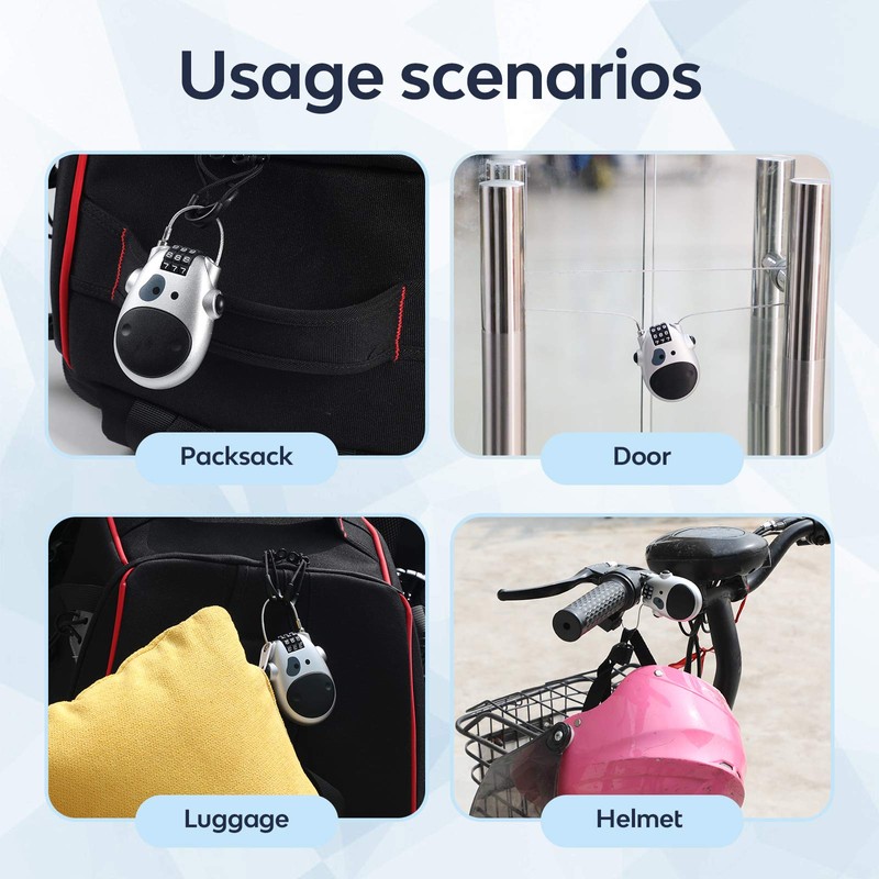 Newdeport Snowboard Lock: Bike & Luggage Combo 3 Digit Adjustable