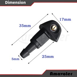 Amavoler Windshield Washer Nozzles Kit Replacement Fit For Honda Acura Civic 87-05, CRV 96-11, HR-V 99-06, Accord 03-08, RSX 02-06, TSX 04-06, PRELUDE 97-2001. OEM #: 76810-SWA-E01.