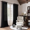 Black Linen Curtains 108 Inches Long 2 Panels for Living
