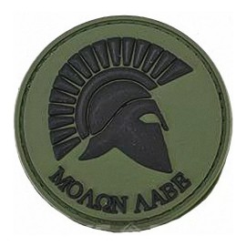 Evike Parche Táctico Moral Spartan Molon Labe Verde Pvc