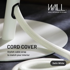 WALL Cord Cover, Cable Cover, Cable Sleeve, Wire Wrap, Hide Wires - White