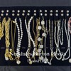 UnionPlus Velvet Travel Jewelry Roll Bag Organizer for Necklace, Elastic