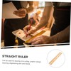 Operitacx Students and Adults 20pcs Straight Measuring Rulers Wooden Engineering