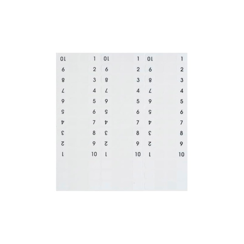 Redi-Tag Numbered Tabs, Pre-Printed Divider Tabs, Permanent Adhesive Index Labels,