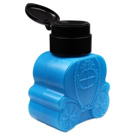 Beauticom Professional BLUE Carriage Shaped Nail Pump Dispenser Bottle (Size: 250ml) for Nail Acrylic Acetone Liquid Polish Remover Bottle Tool