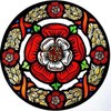HENSITA Static Window Cling in a Medieval Tudor Rose Design