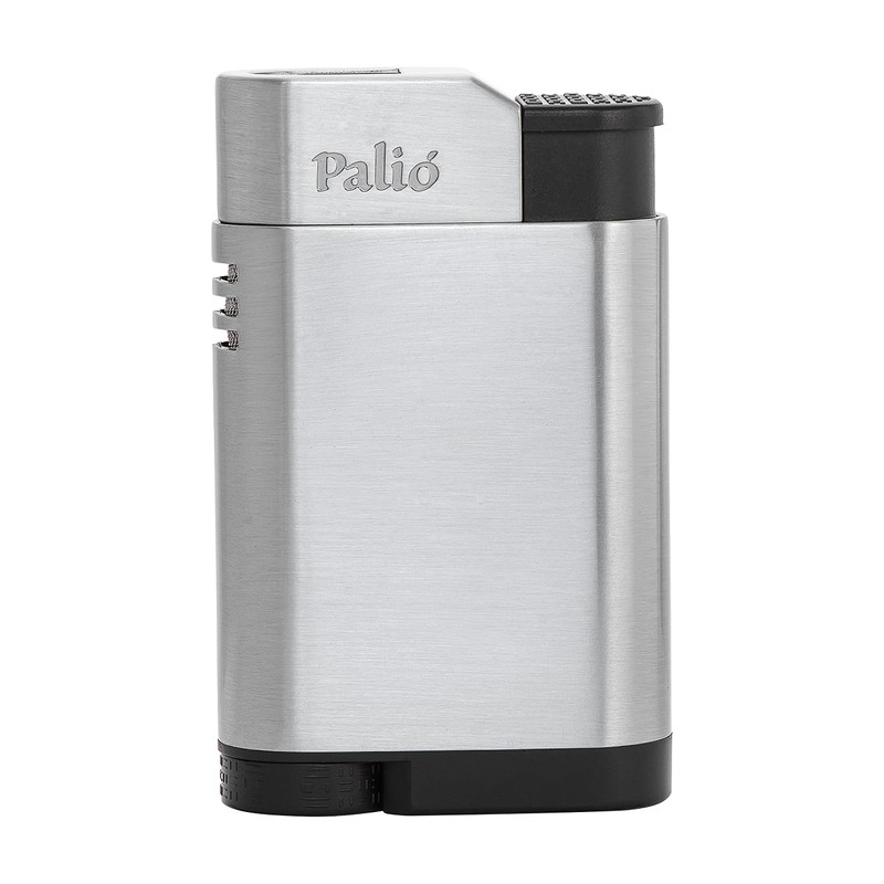 Palió Ballista Jet-Flame Refillable Butane Torch Lighter, Silver - Wind-Resistant