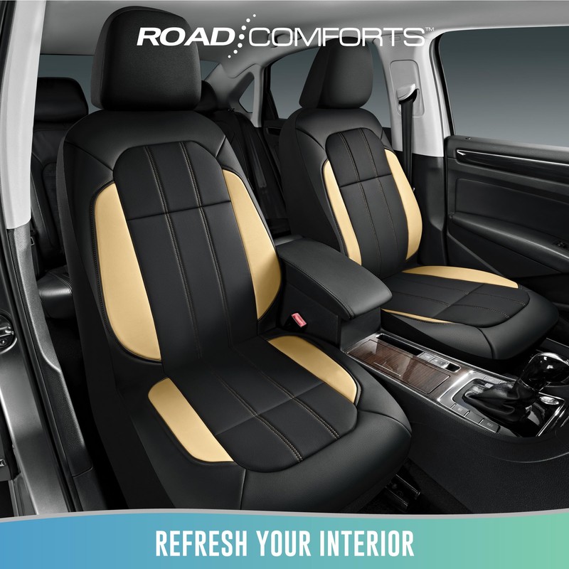 Road Comforts Car Seat Covers, Breathable Leather Seat Covers, Car