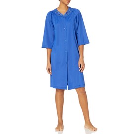 Shadowline Women's Petals 3/4 Sleeve 41 Inch Waltz Coat, Navy, Medium