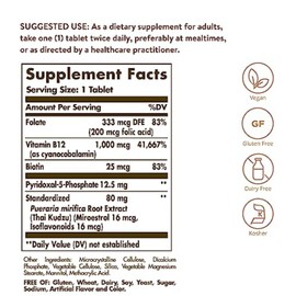 Solgar Women's Balancing Formula, 60 Tablets - Pueraria Mirifica - Phytoestrogen Balancing Formula, Energy Metabolism, Nervous System Health - Vegan, Gluten-Free, Dairy Free, Kosher - 60 Servings