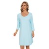 WiWi Viscose from Bamboo Nightgowns for Women 3/4 Sleeves Sleep