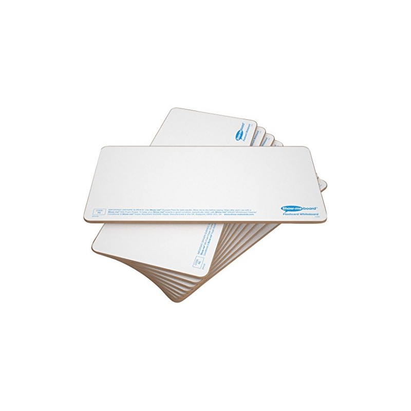 Show Me Rigid Plain Drywipe Flashcards 10-Pieces Small Pack