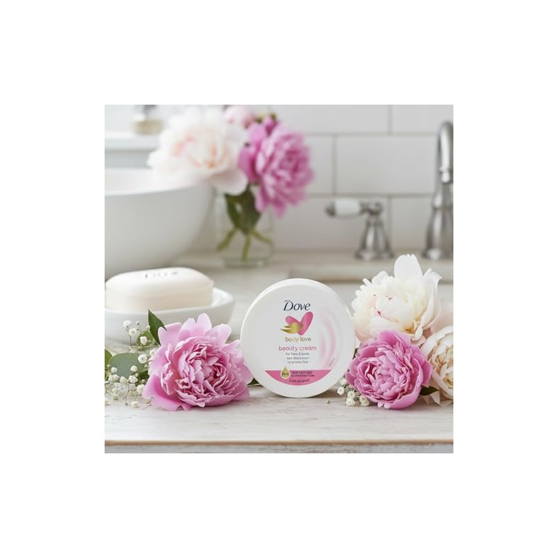 Dove Crema Hidratante para Rostro, Manos y Cuerpo - Piel