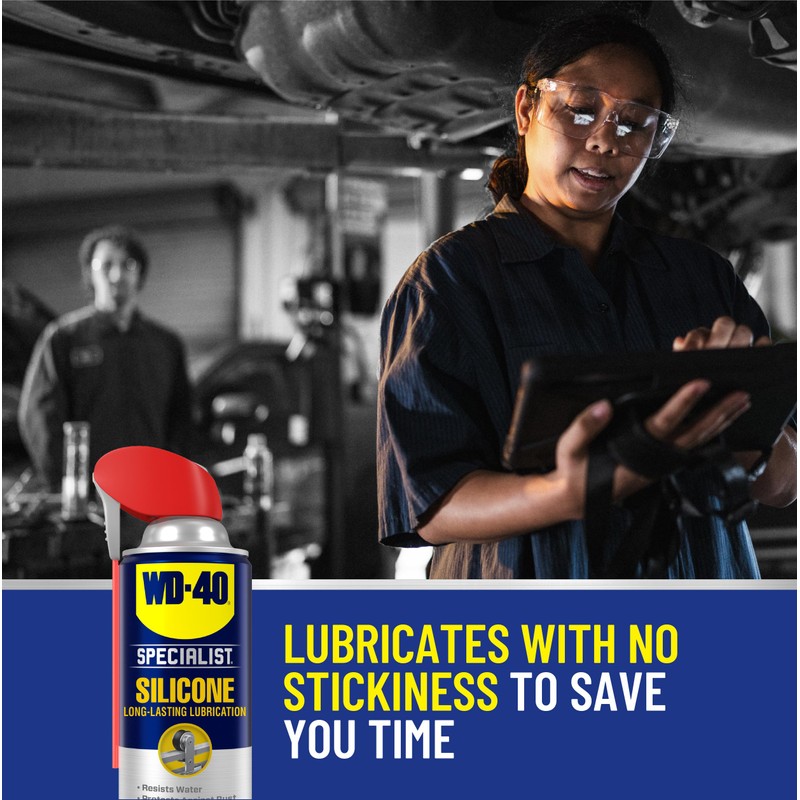 WD-40 Specialist Silicone Lubricant with SMART STRAW SPRAYS 2 WAYS,