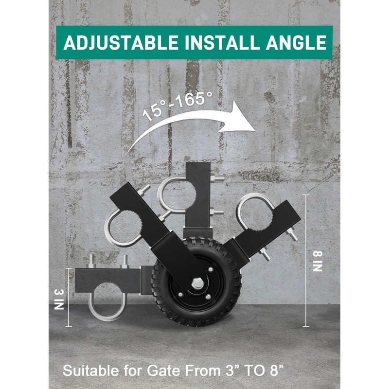 DOZAWA Gate Wheel for Metal Tube Gate, 6" Heavy Duty