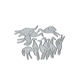 Merry Christms Bird Red-Crowned Crane Greeting Card Metal Die Cuts,Sunflower Flower Leaf Cutting Dies Cut Stencils DIY Scrapbooking Decorative Embossing Paper Scrapbooking Card Making