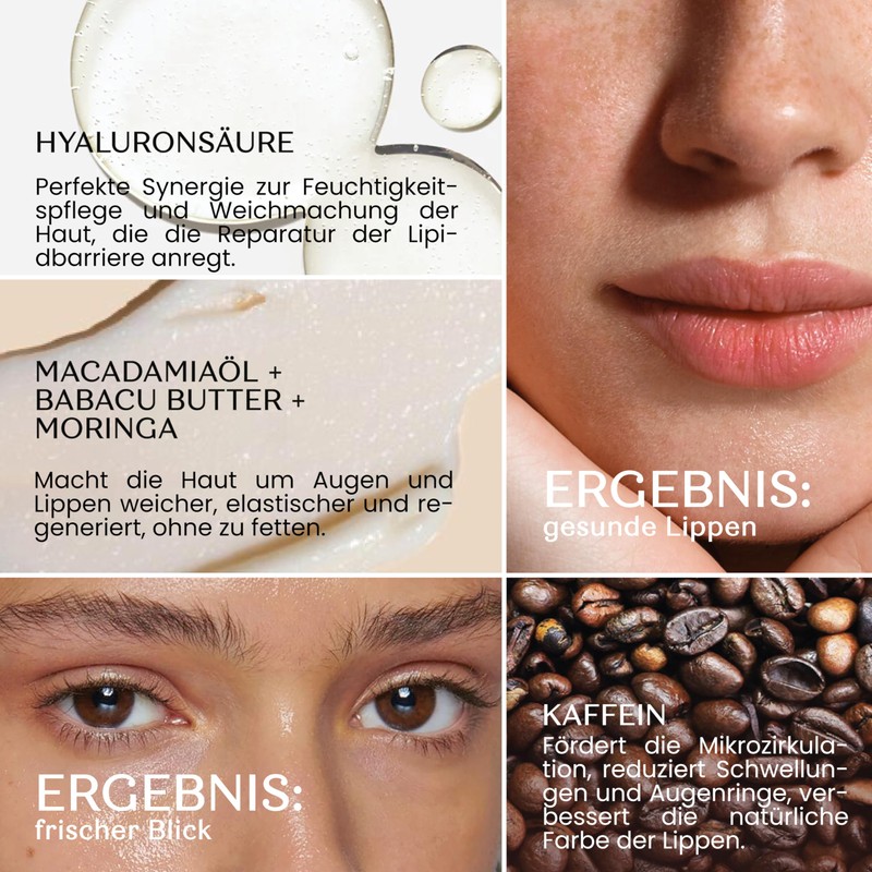 Senso Naturale Solid Stick fur Augen und Lippen, Feuchtigkeitspflege mit