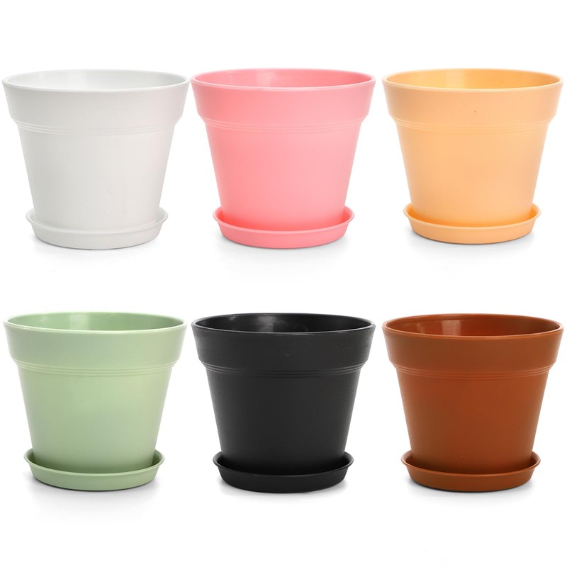 Frcctre 30 Pack 4 Inch Plastic Planter Pots, Small Flower