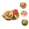 KONTONTY 1 Pair Alloy Finger Cymbals for Adults Portable Hand