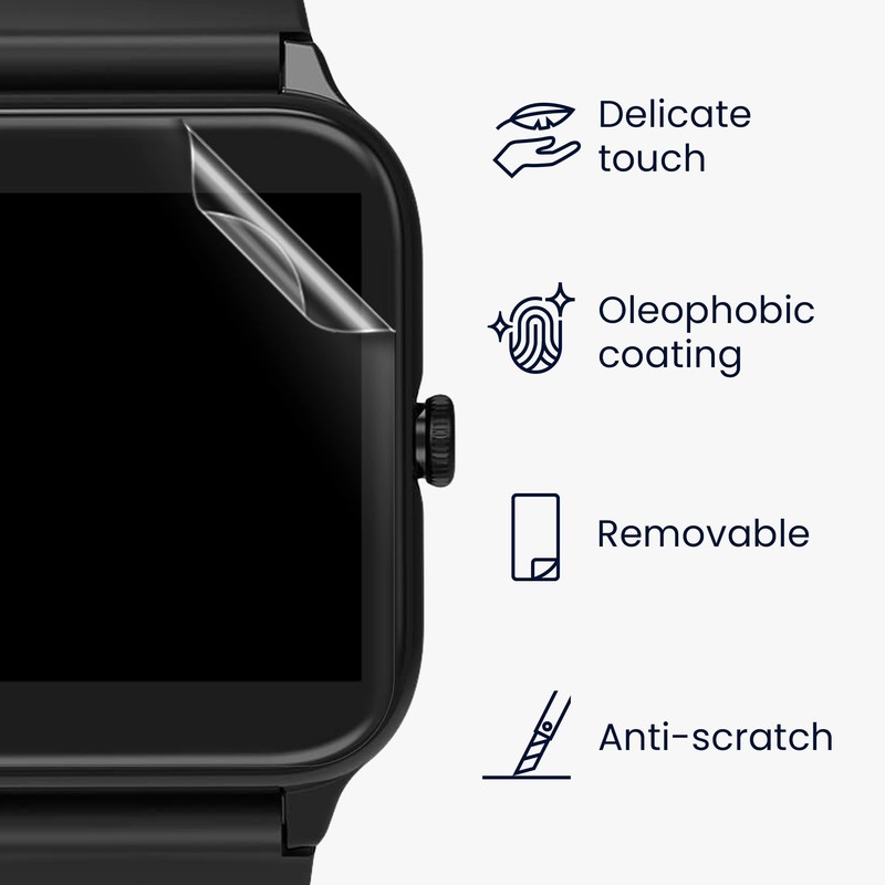 kwmobile Screen Protectors Compatible with Blackview R3 Pro Smartwatch -