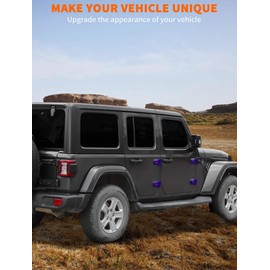Savadicar 8-Piece Purple Door Hinge Cover Trim Set for Jeep Wrangler JL JLU 4xe & Gladiator JT 2018-Present – Exterior Hinge Cap Accent Accessories