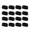 SQXBK 16PCS Black PVC Furniture Mat Table Leg Covers 20x40mm