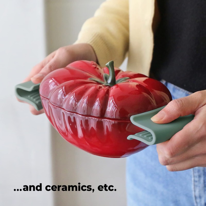 Carrotez Silicone Pot Holders, Heat Resistant Pot Handle Covers for