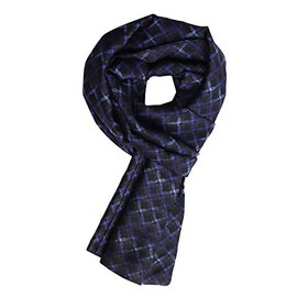 WANYING men's silk scarf faux silk spring autumn double-sided men's scarf casual business -