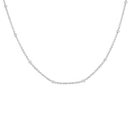 Tuscany Silver Women's Sterling Silver 1.5mm Balls and Trace Chain Necklace 41cm/16'
