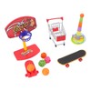 4pcs Bird Training Toys Interactive Fun Basketball Skateboard Trolley Parrot
