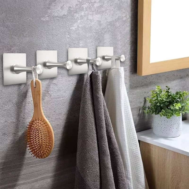 DGYB Self Adhesive Hooks for Hanging Set of 4 Adhesive