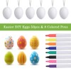 Easter Eggs Decorations White Easter Eggs with Hanging Rope Easter
