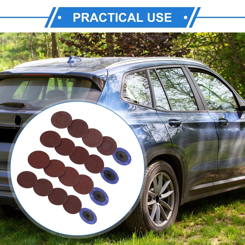 VekAuto 80 Pcs Roll Lock Sanding Disc, 2 Inch for