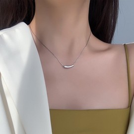 Yienate Boho Curved Bar Necklace Choker Vintage Gold Horizontal Bar Pendant Necklace Statement Bar Necklace Minimalist Geometric Bar Necklace Jewellery for Women and Girls, Zinc