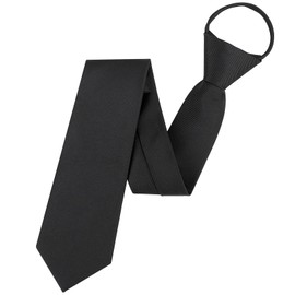 Segarty Men's Necktie, One-Touch Necktie, Black 50*7cm