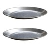 Seekdem SD-ODP21B-2P Stainless Steel Retro Old Plate Outdoor Camping Dinner