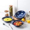vicrays Wide Rim Soup Bowls - 27oz Ceramic Pasta Plates