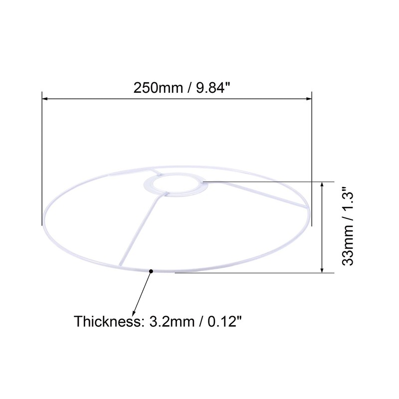 uxcell Lamp Shade Ring, 250mm Dia. Lampshade Holder Frame Ring