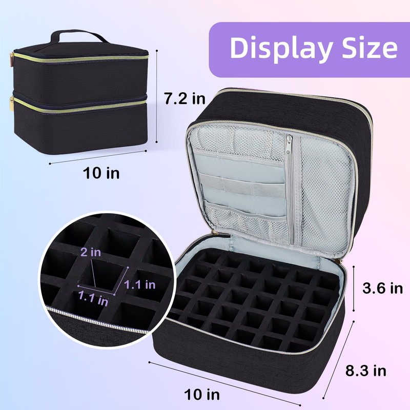 ALSLEA Nail Polish Organizer Holds 30 Bottles (15ml - 0.5
