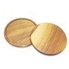 speed mao Natural Wood Round Coasters Set of 5 Brown
