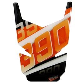 Tank Pad 3D Orange Stripes Tank Protection Compatible with KTM 390 Duke 502542
