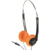 SoundLab Lightweight School Office Stereo Headphones - Orange