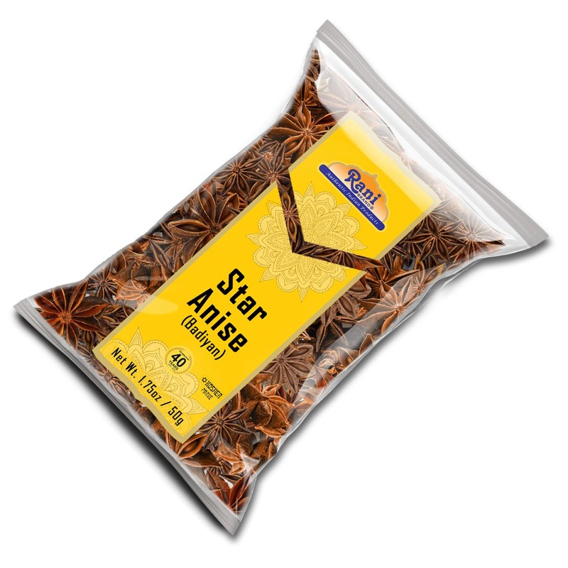 Rani Star Anise Seeds, Whole Pods (Badian Khatai) Spice 1.75oz