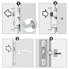WIR elektronik, mSCHLOSS Mechanical Magnetic Latch Mortice Lock Stainless Steel
