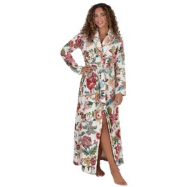 Be Relax Cinderella Long Women's Long Terry Robe-Floral, Extra Small