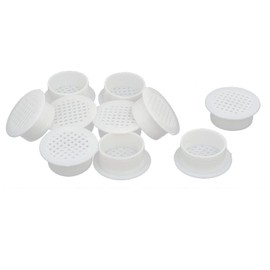 TOP-VIGOR 10 x 35mm Round Air Vent Covers Plastic Round Mesh Hole Air Vent Covers for Cabinets Wardrobes